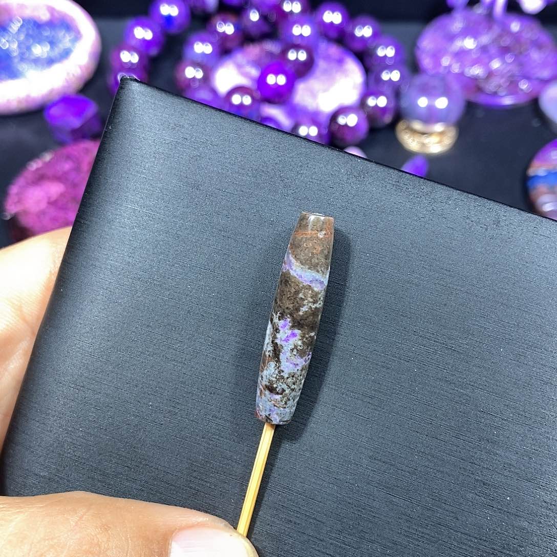 苏纪石（舒俱来）未镶嵌南非舒俱来泥地天珠单珠