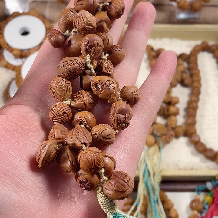 非***可核桃木/黑胡桃（胡桃木）龙文精雕33三颗