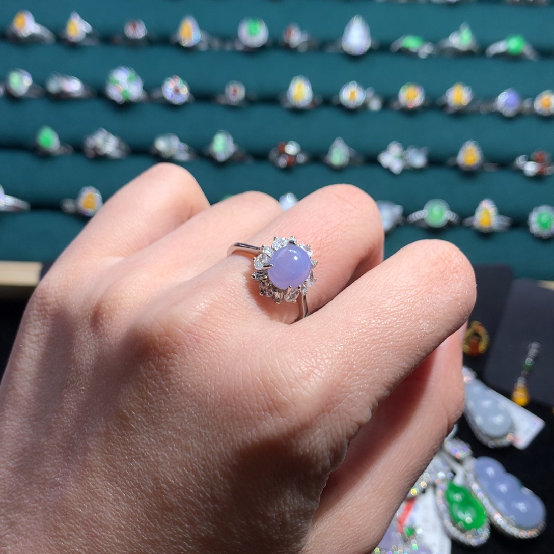 翡翠颈饰银S925镶嵌天然翡翠