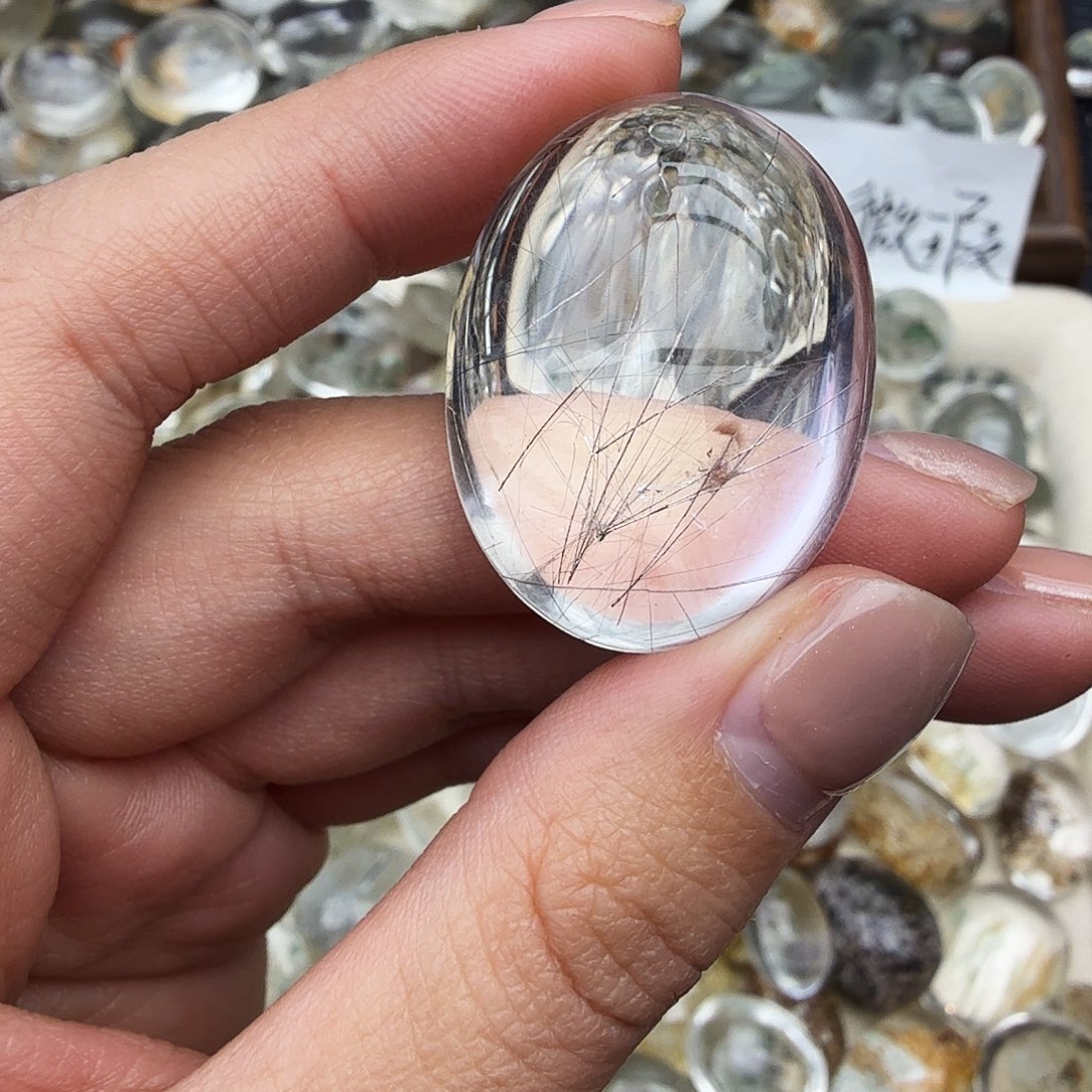 晶***作珠宝半成品水晶未镶嵌