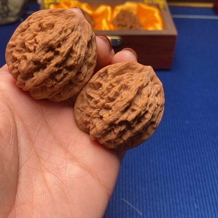 文玩核桃把件39尺麦穗虎头