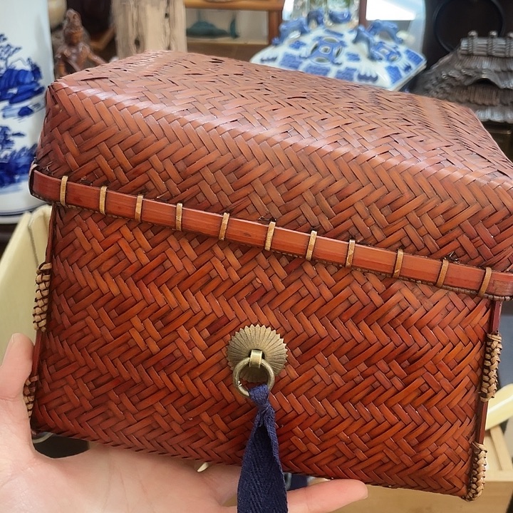 17竹中古工艺品摆件