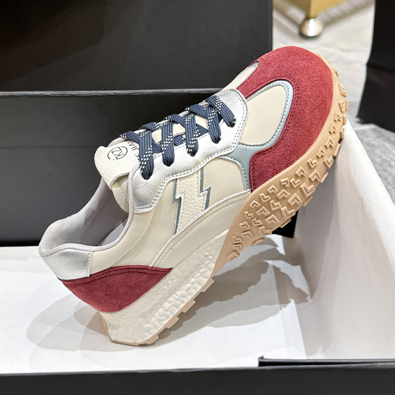 8603德训女鞋春季新款休闲运动跑步鞋轻便阿甘鞋拼色时尚老爹鞋