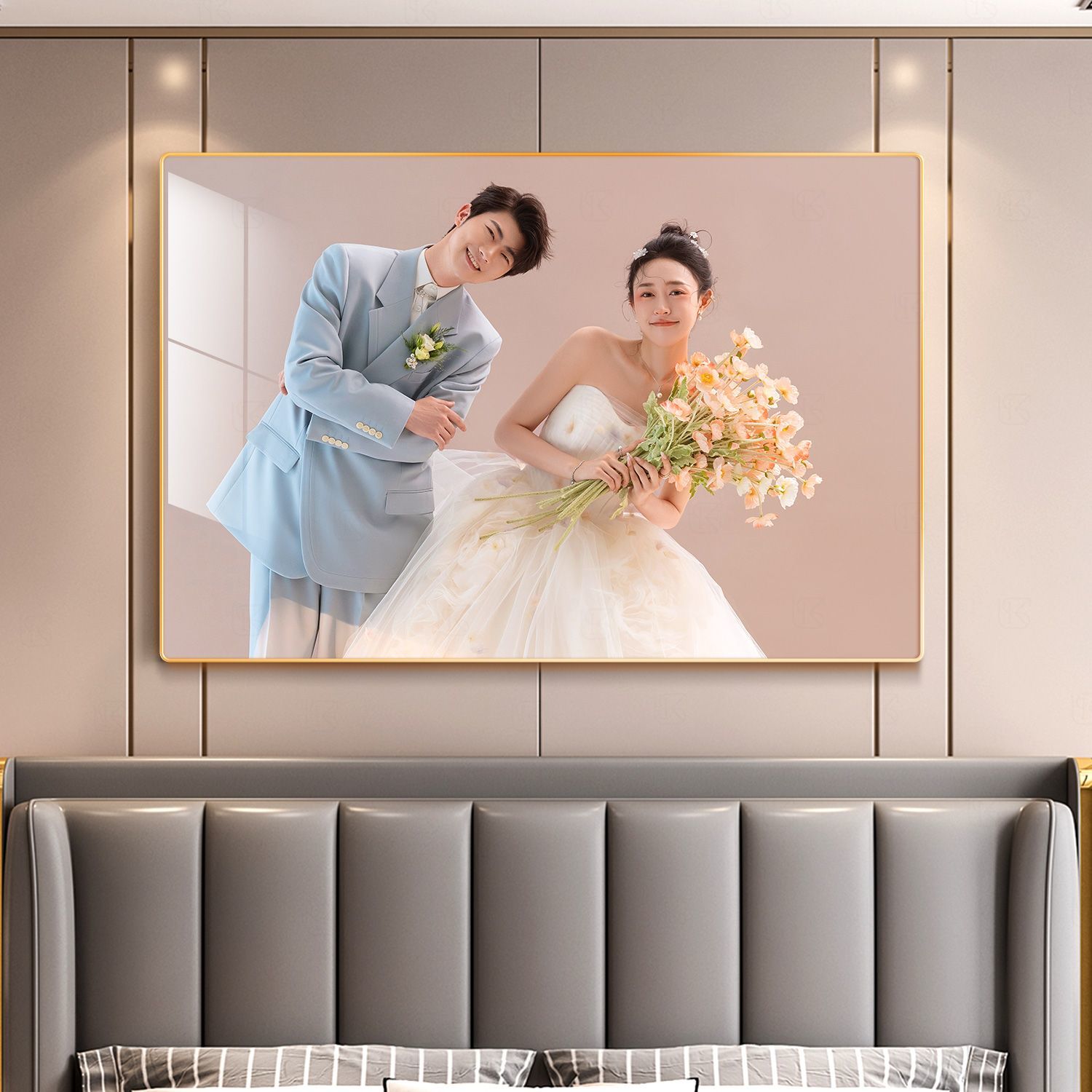 全家福相框洗照片定制做成相片婚纱放大挂墙摆台冲印相框照片摆台