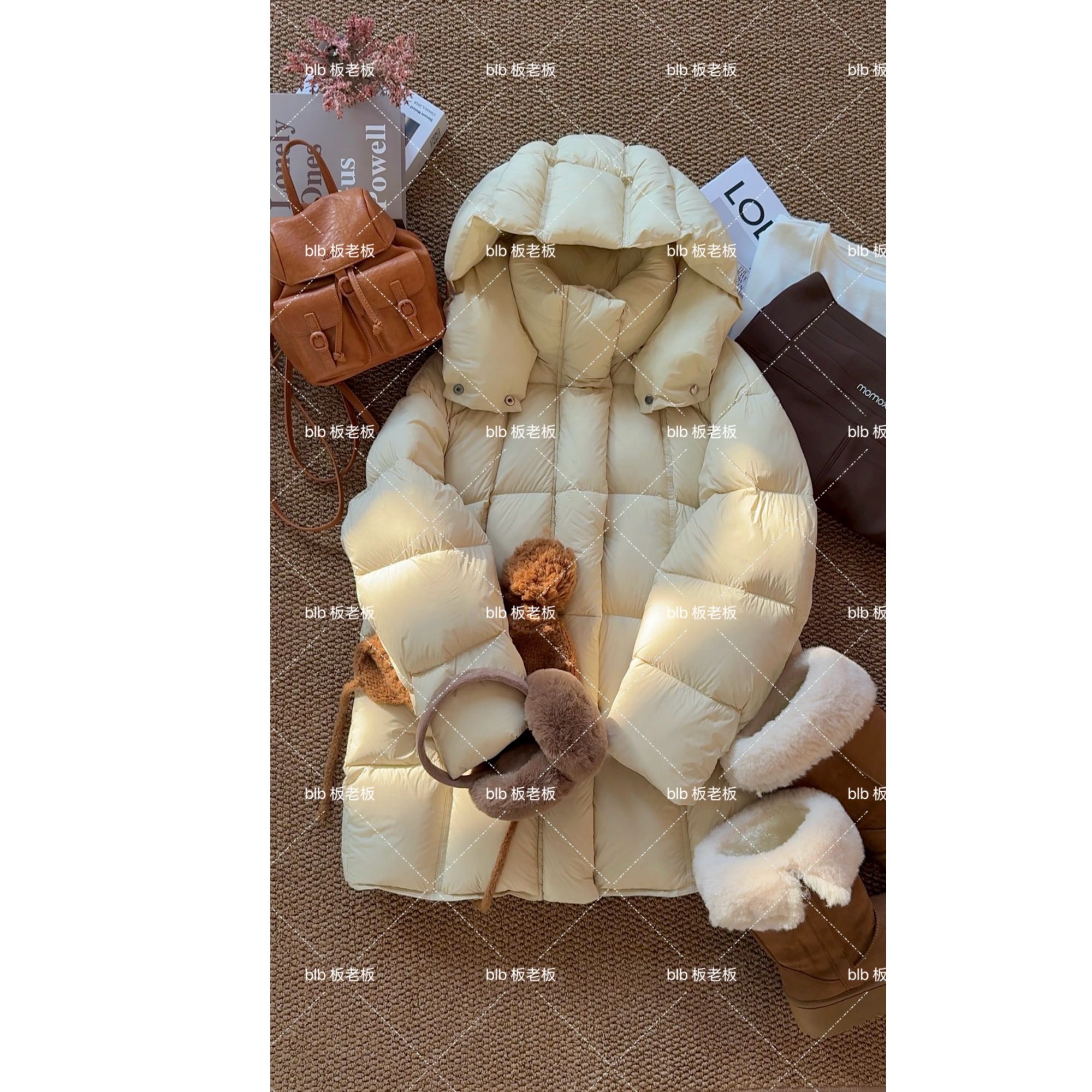 2025年新款【奶油面包】新国标90白鸭绒泡芙一手长羽绒服 629-15