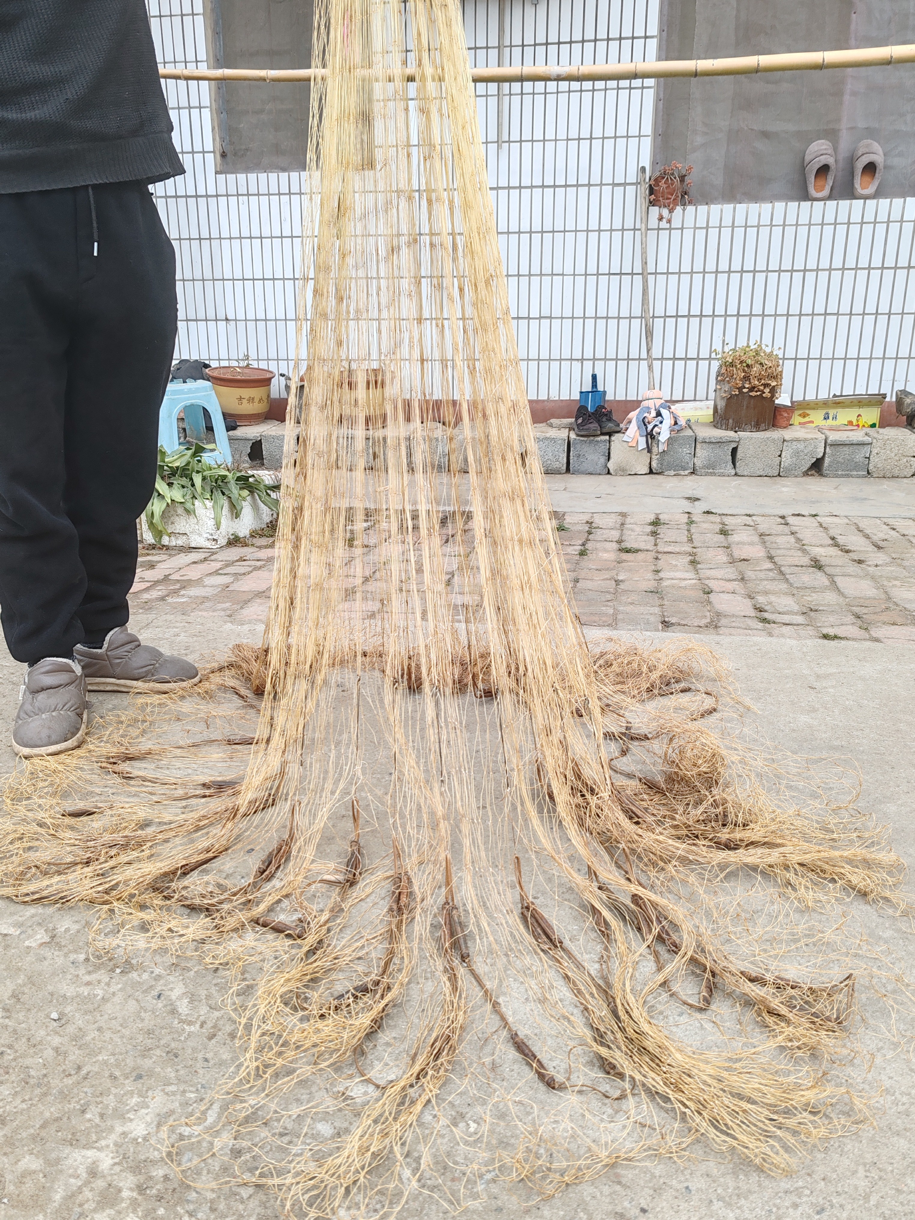 传统大力马手工撒网