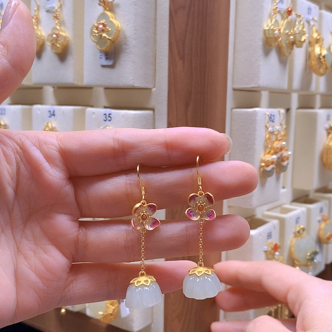 和田玉颈饰银S925镶嵌