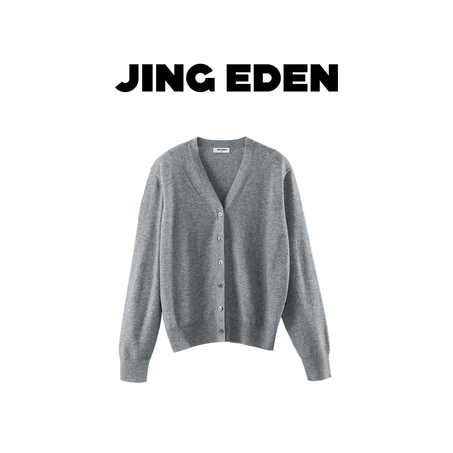 JING EDDN【纽扣开衫】JE410S002柔软舒适休闲时尚上衣LL