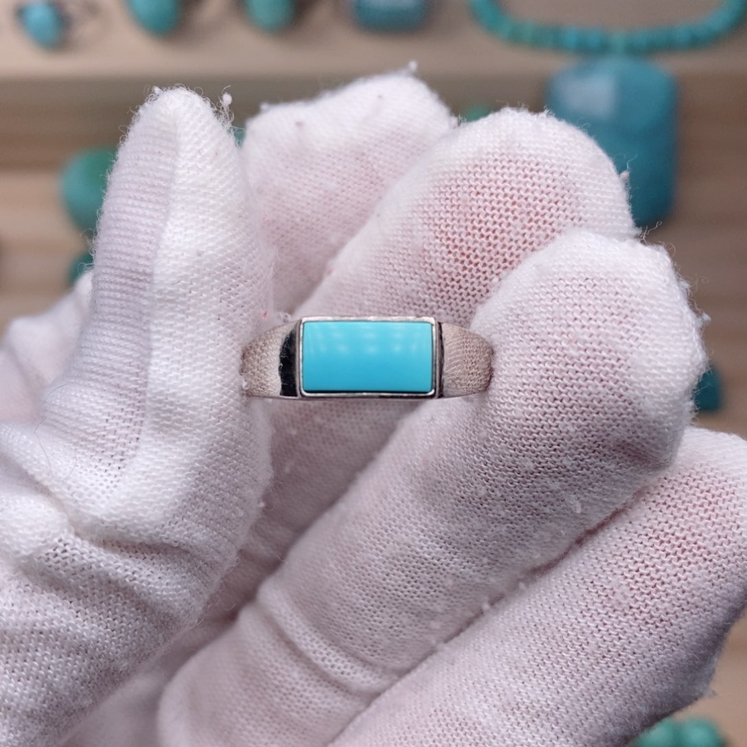 绿松石挂件银S925镶嵌