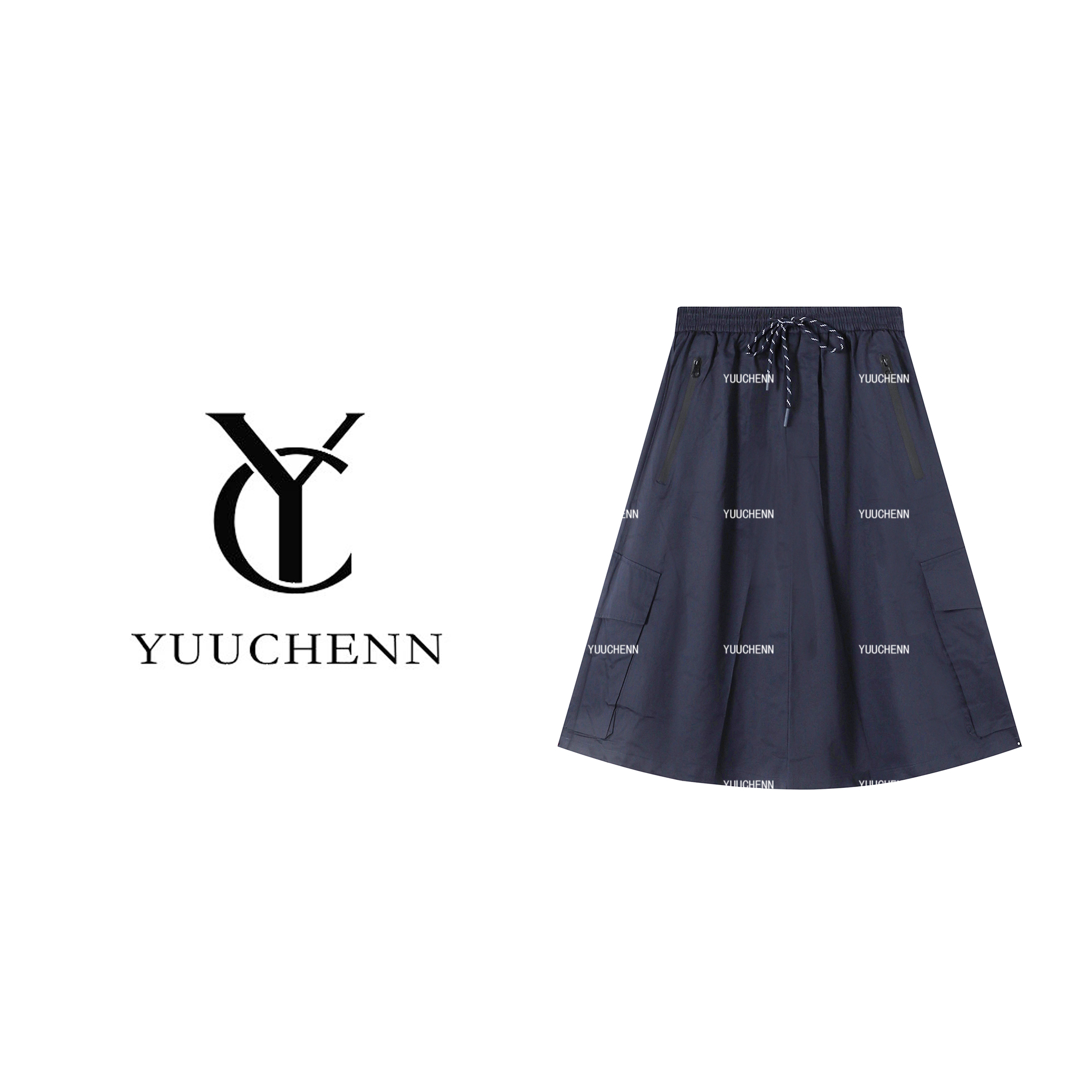 YUUCHENN简约时尚百搭收腰休闲气质半身裙W61080