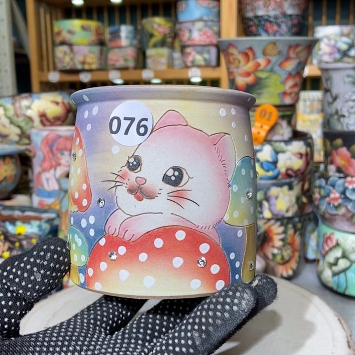 红陶景德镇艺术手绘作品