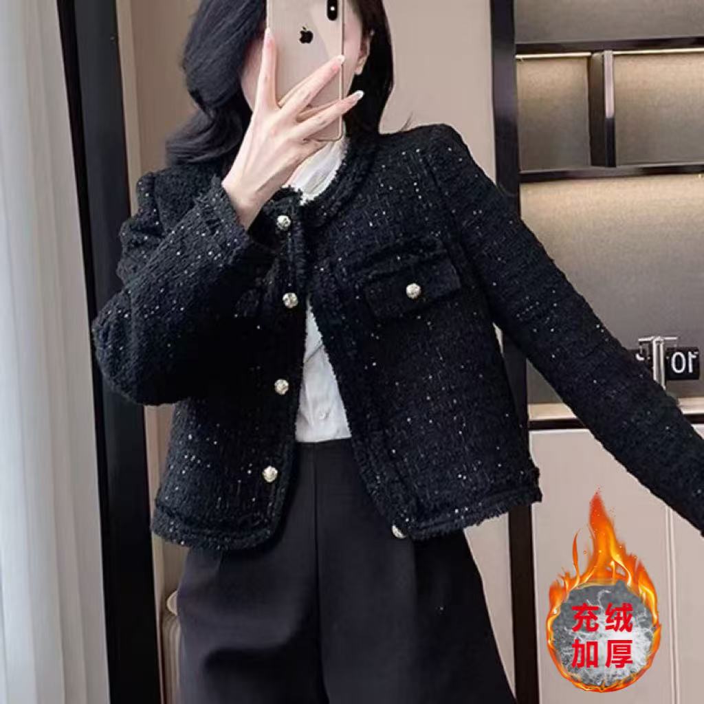 【当天发+运费险】充绒小香风外套韩版高级感温柔设计感Q233