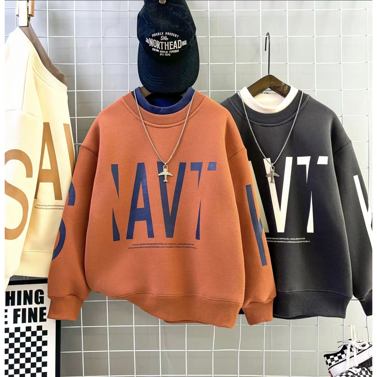 儿童加绒卫衣冬款加厚新款男童上衣中大童卫衣