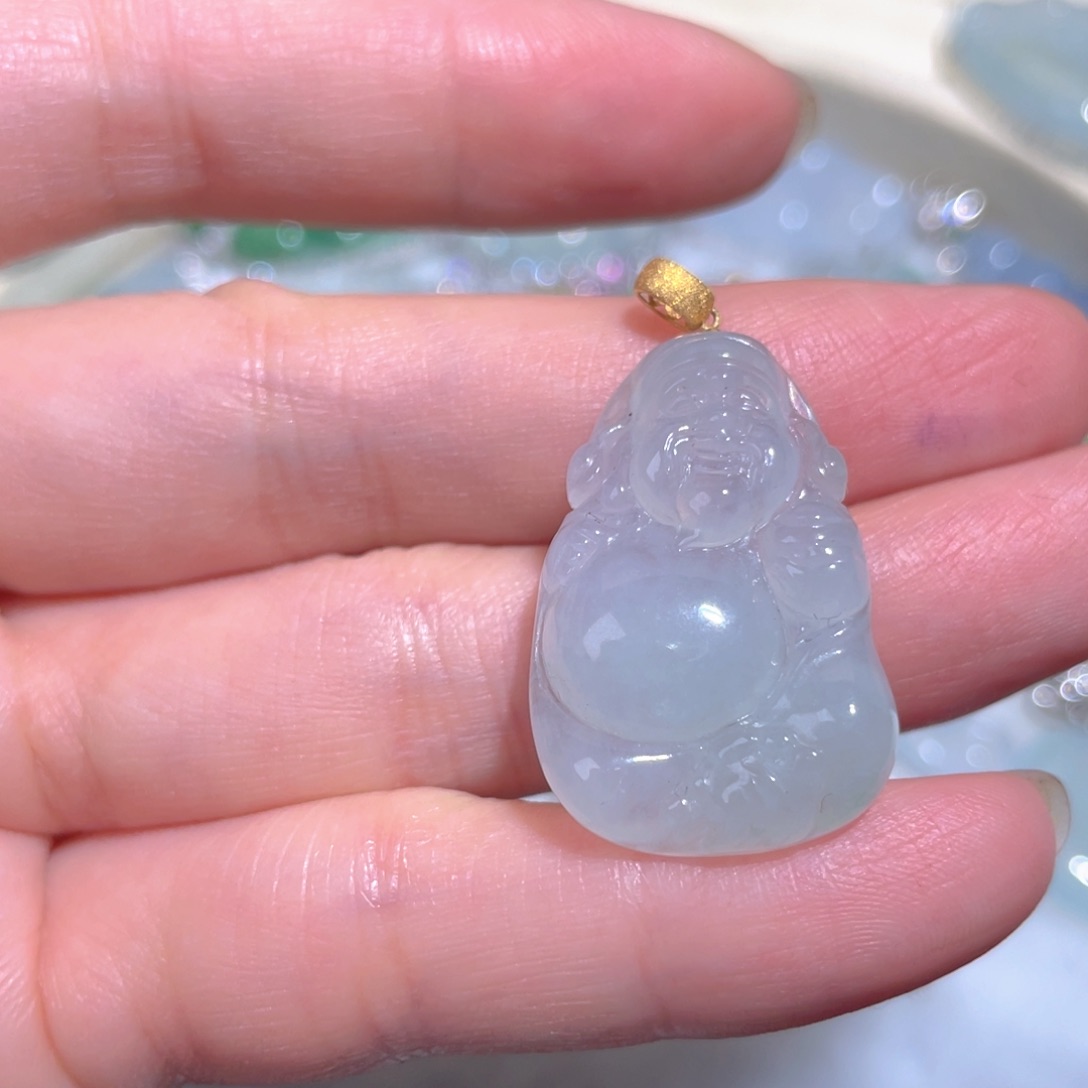 翡翠颈饰18K金镶嵌翡翠
