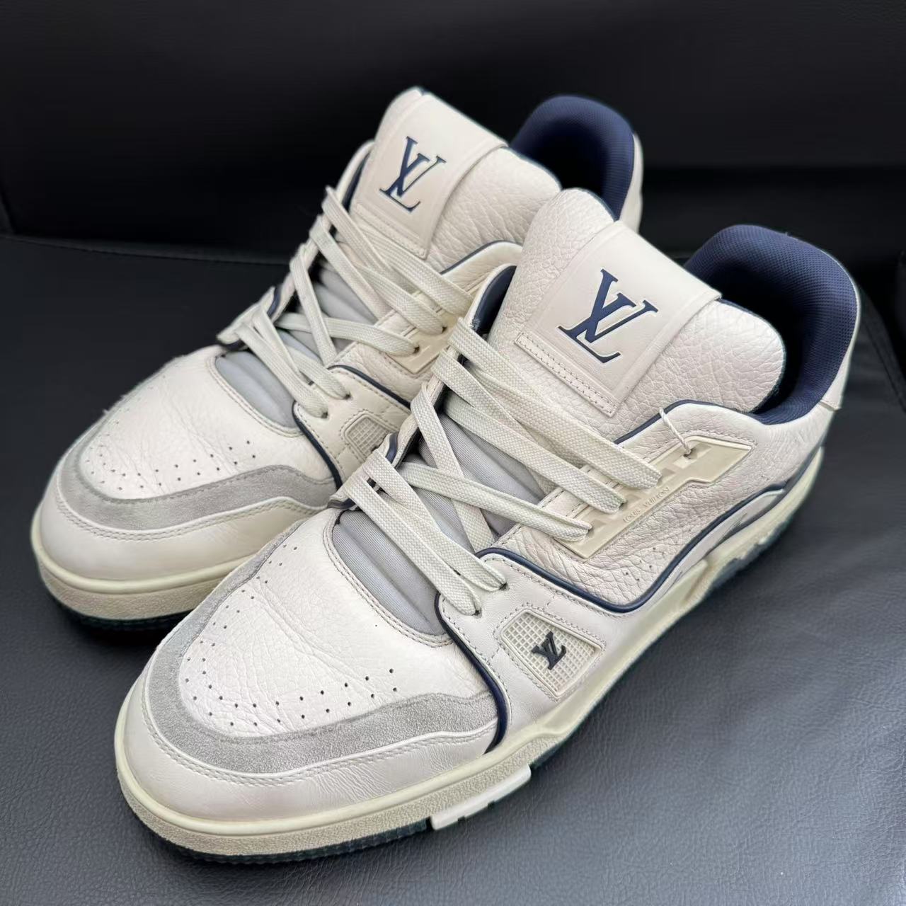 95新 LouisVuitton/路易威登 【孤码福利】白蓝水泥trainer板鞋41.5