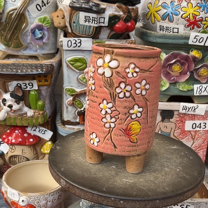 粗陶材质多肉花盆