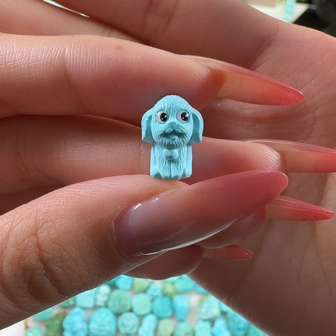 绿松石未镶嵌吊坠(不含链)狗狗