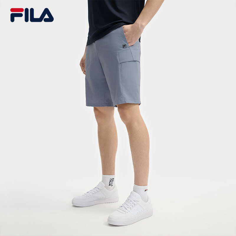 【轻职风抗皱短裤】Fila/斐乐男夏季速干通勤百搭五分裤F11M523802F