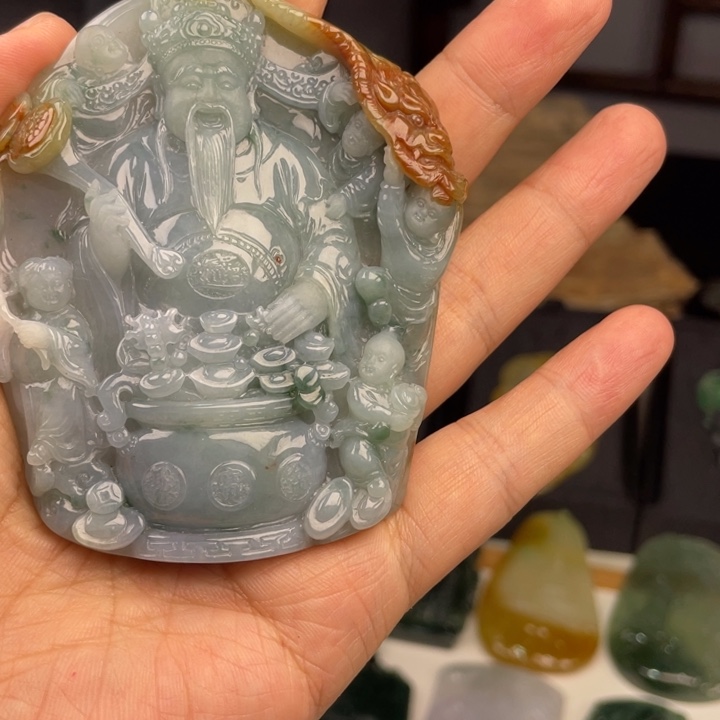 富***³翡翠未镶嵌颈饰财s