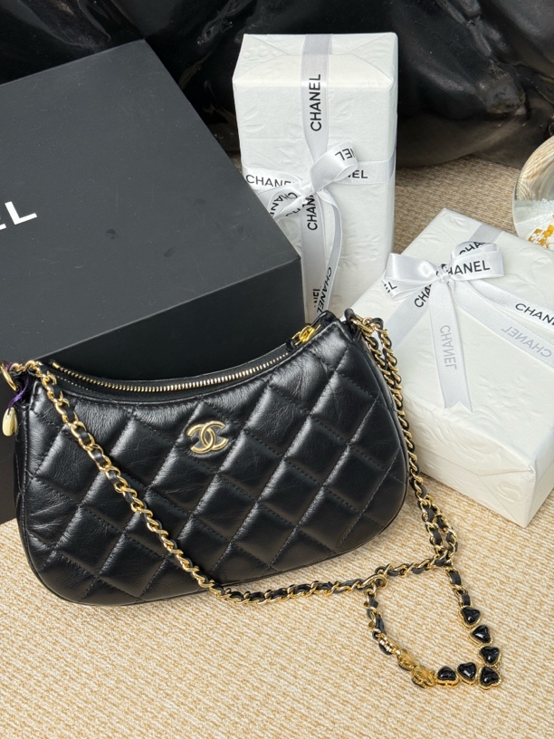 99新 Chanel/香奈儿 奢品阁/香奈儿/黑金/腋下包23k