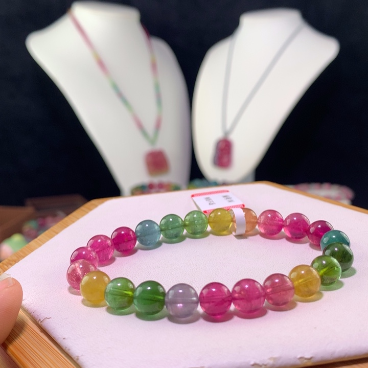 双色碧玺手链未镶嵌