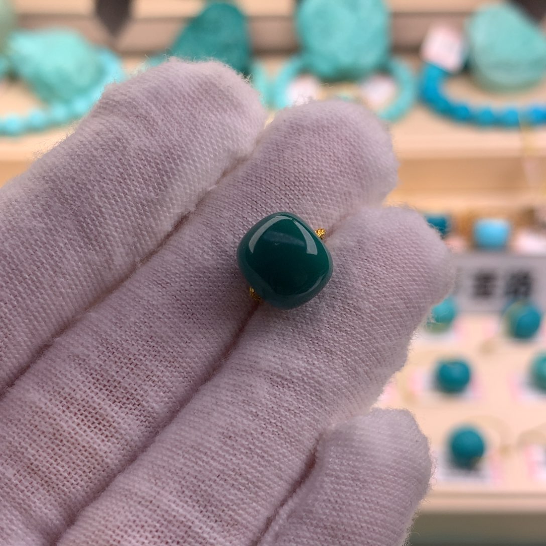 绿松石珠宝奇石未镶嵌10×8.7