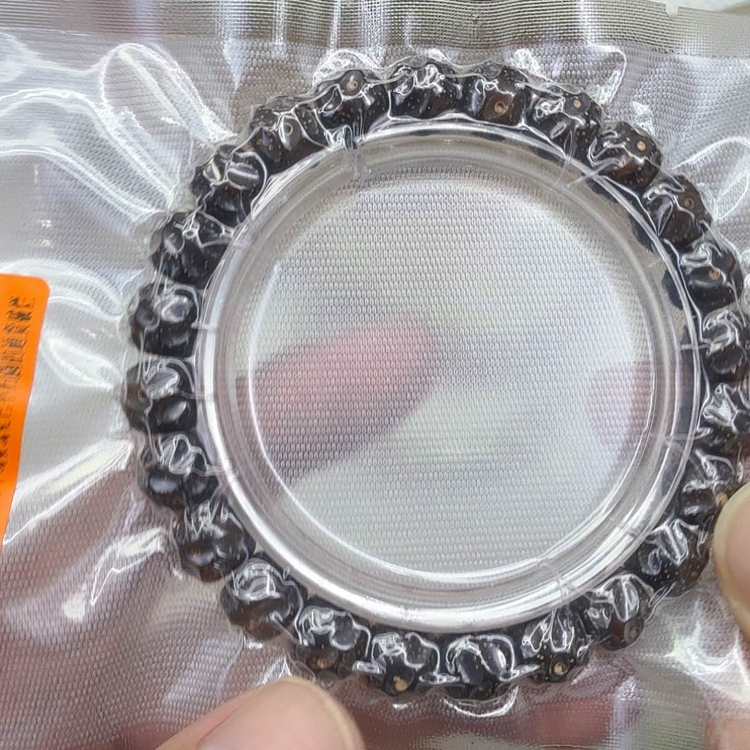 星月菩提手串48殿堂黑金星月菩提单圈无相10