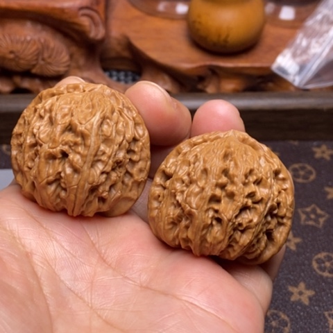 文玩核桃把件白狮子40