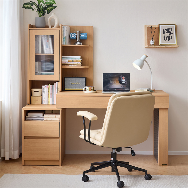 【全友家居】600775QYC家用简约书房桌柜书伸缩桌桌椅