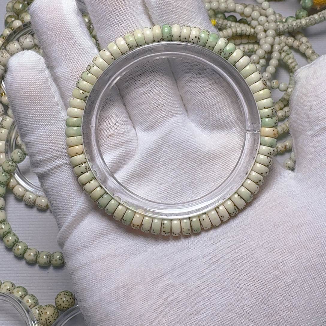 n***a手串星月菩提原生态石玉料卡7药片手串