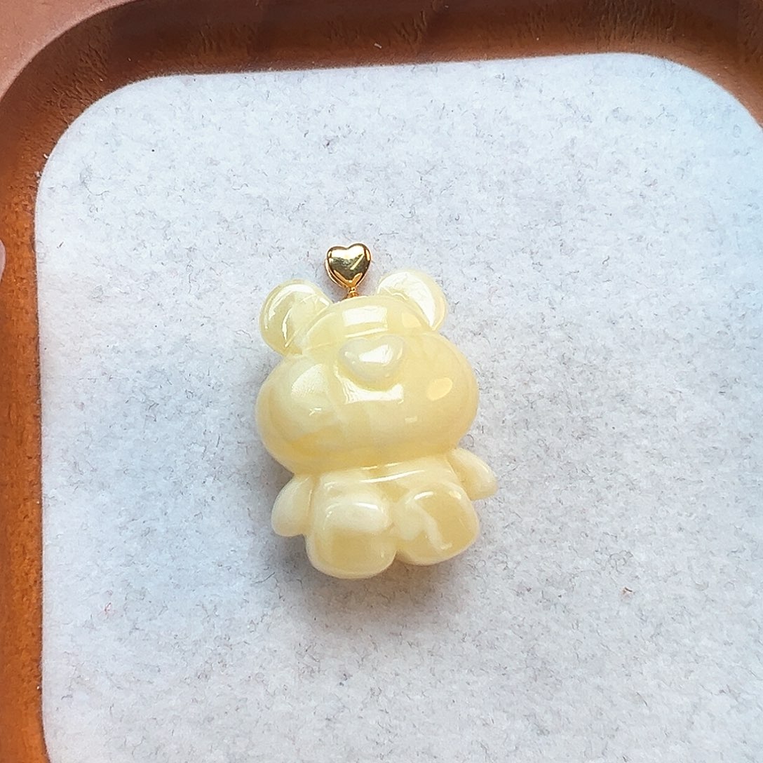 琥珀珠宝奇石18K金镶嵌嘉*