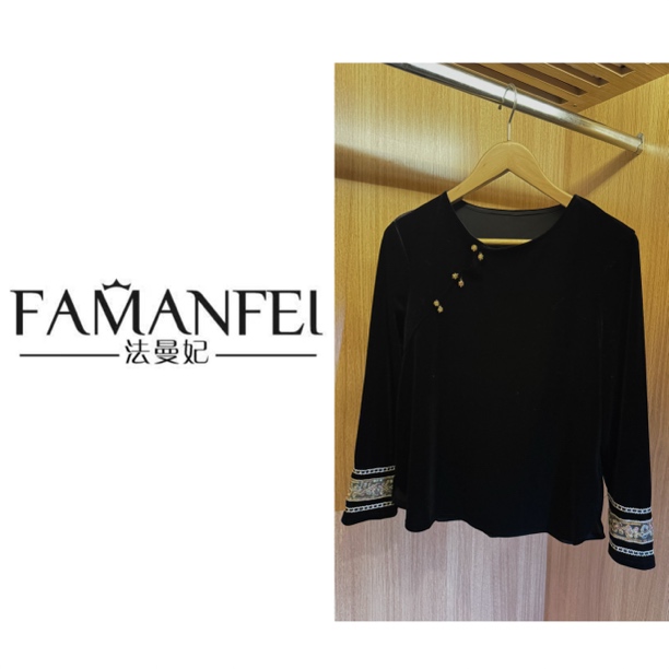 【法曼妃高定】宫廷风真丝丝绒上衣