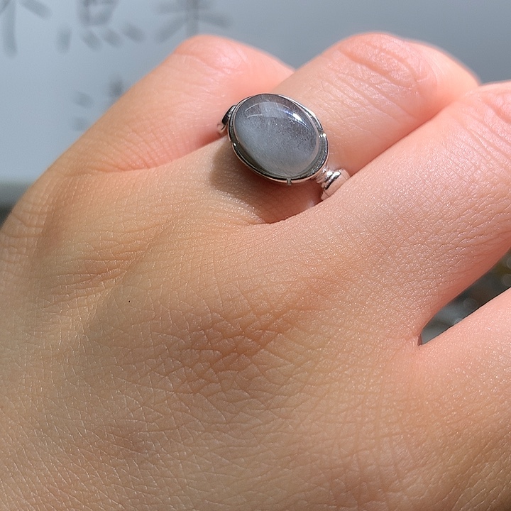 银S925镶嵌戒指水晶