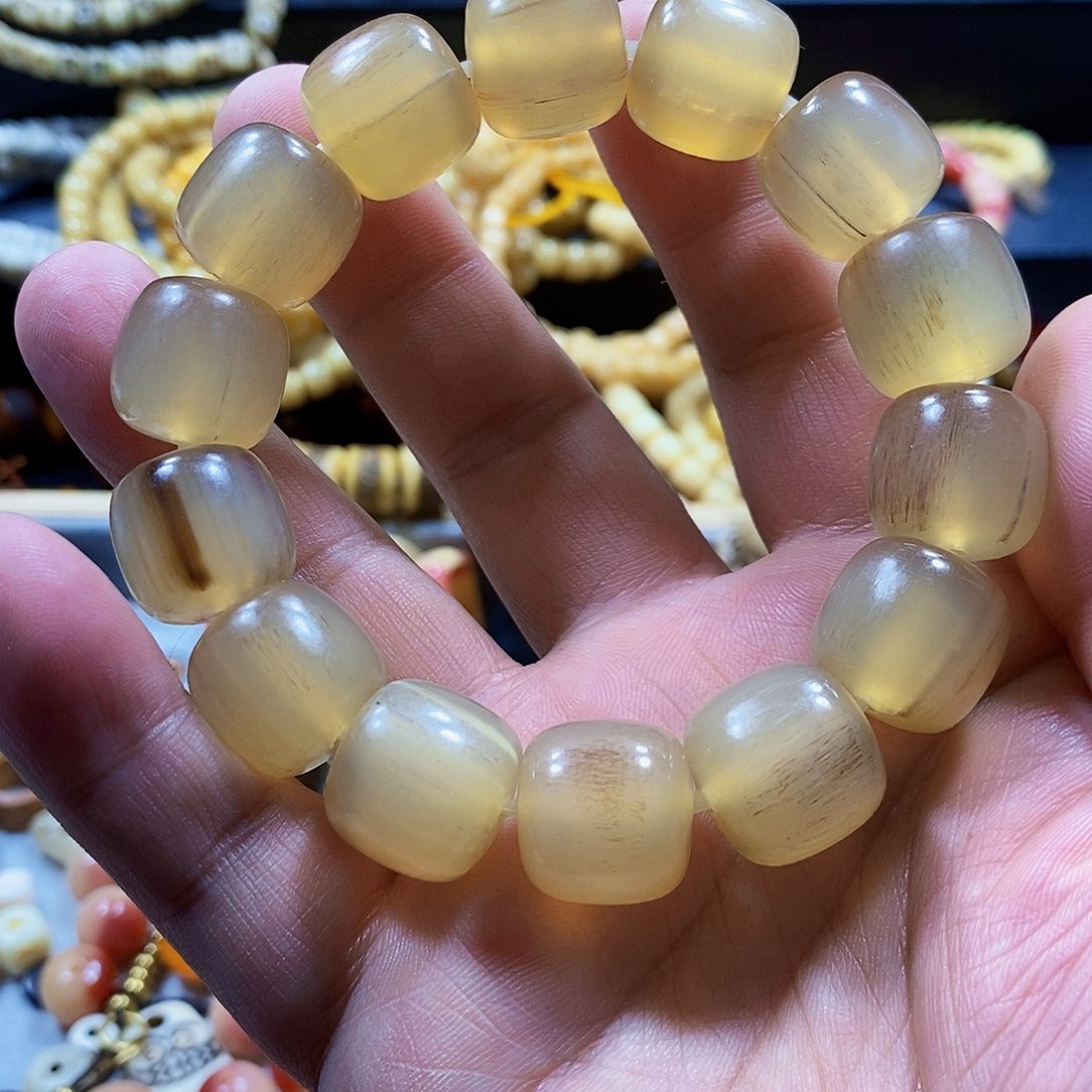 牛骨摆件羊角16老型手串