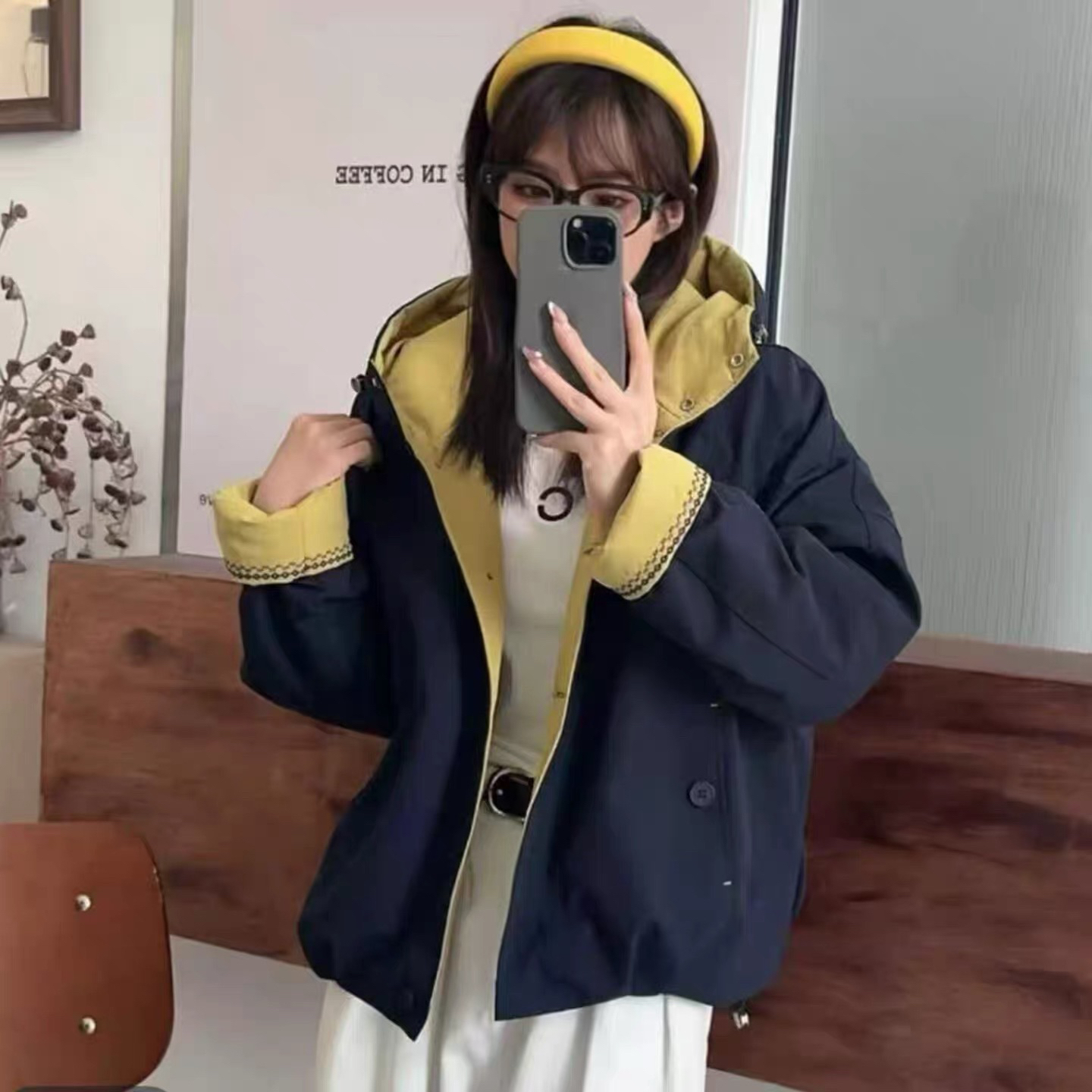 连帽短款棉衣棉服女秋冬新款韩版宽松显瘦上衣休闲刺绣加棉外套潮商品图