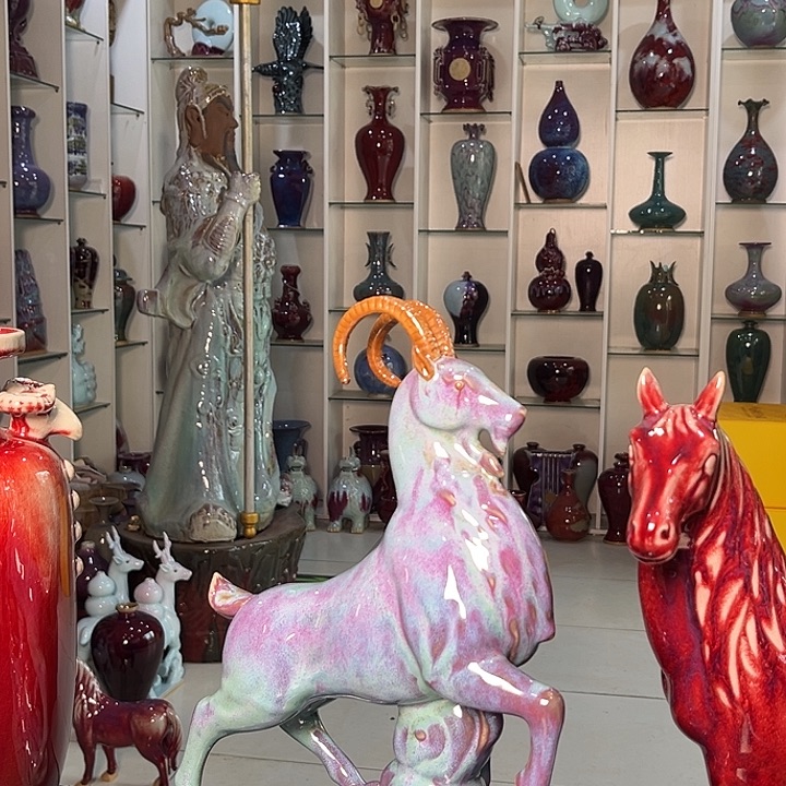 尚***荼钧瓷瓷片钧瓷摆件钧瓷摆件