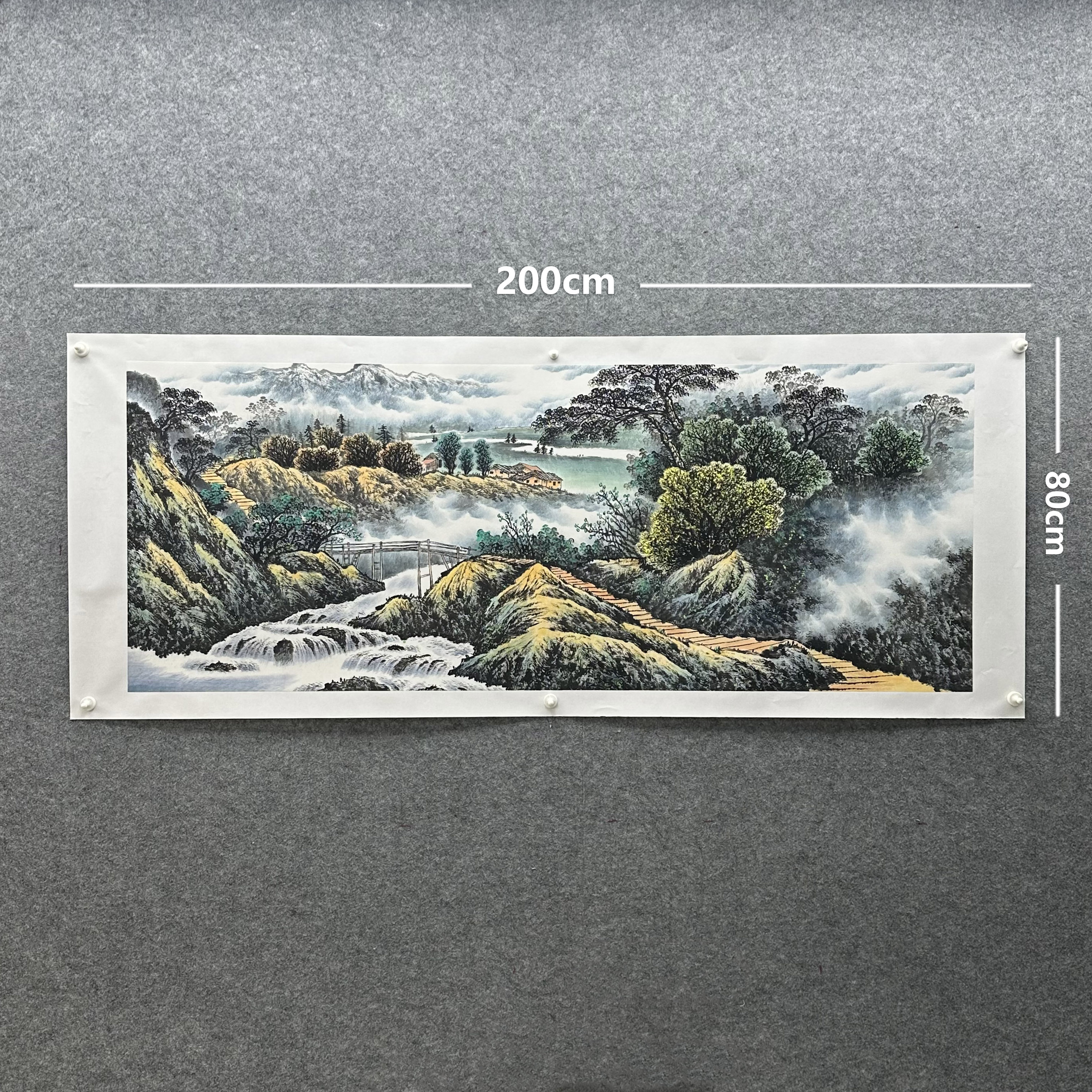 【山水画】张恒禄200*80cm手绘礼盒作品（41）