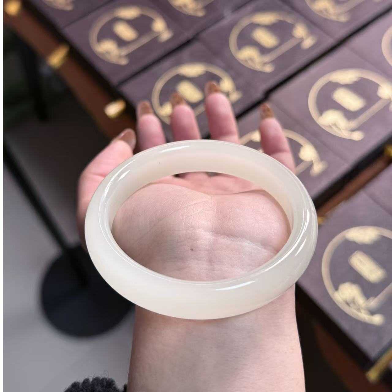 【冰晴白】正圈口手镯——天然和田玉