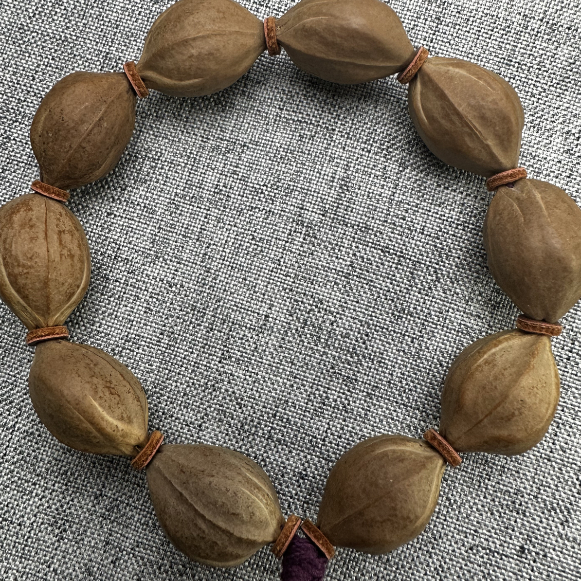 16✖️23梅林铁核三花鲨鱼背素串手串