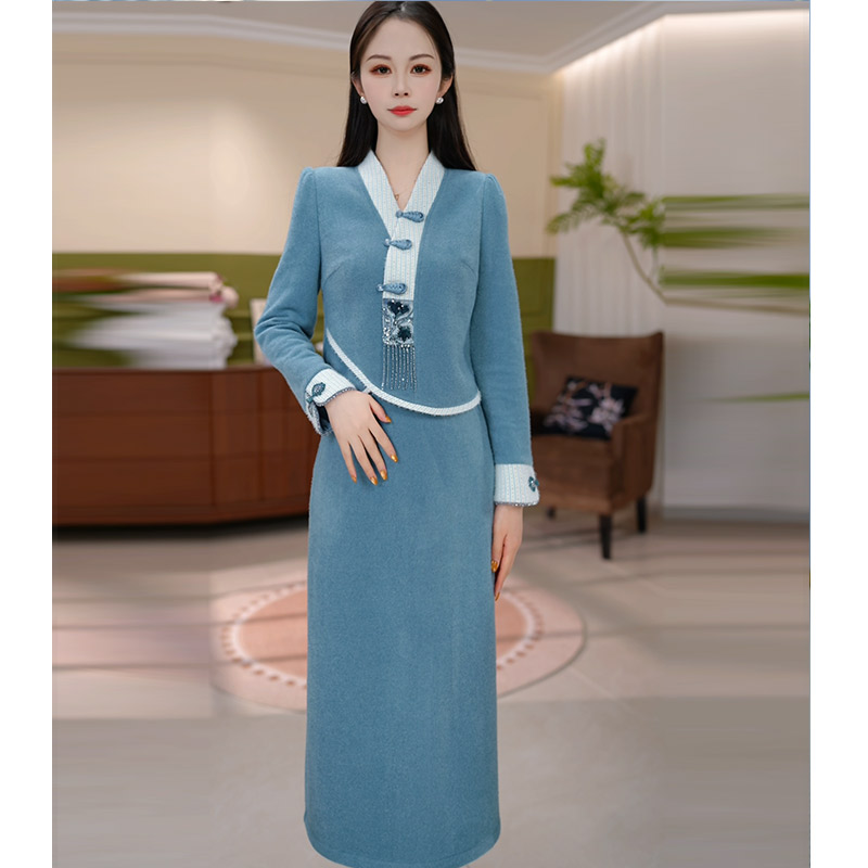 JG-25810新款2025年冬季时尚气质优雅显瘦连衣裙 M-4XL