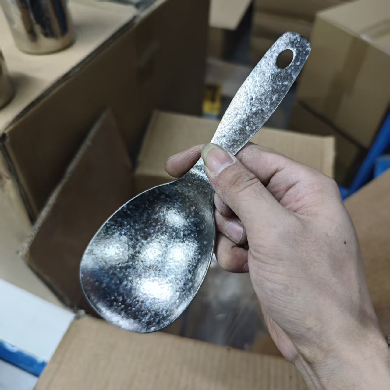 纯钛冰花汤勺大号盛汤勺家用公勺粥勺