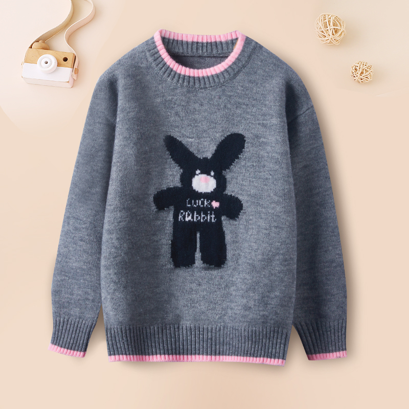 女童毛衣2024秋冬童装新款儿童中大童保暖洋气保暖针织打底衫线衣