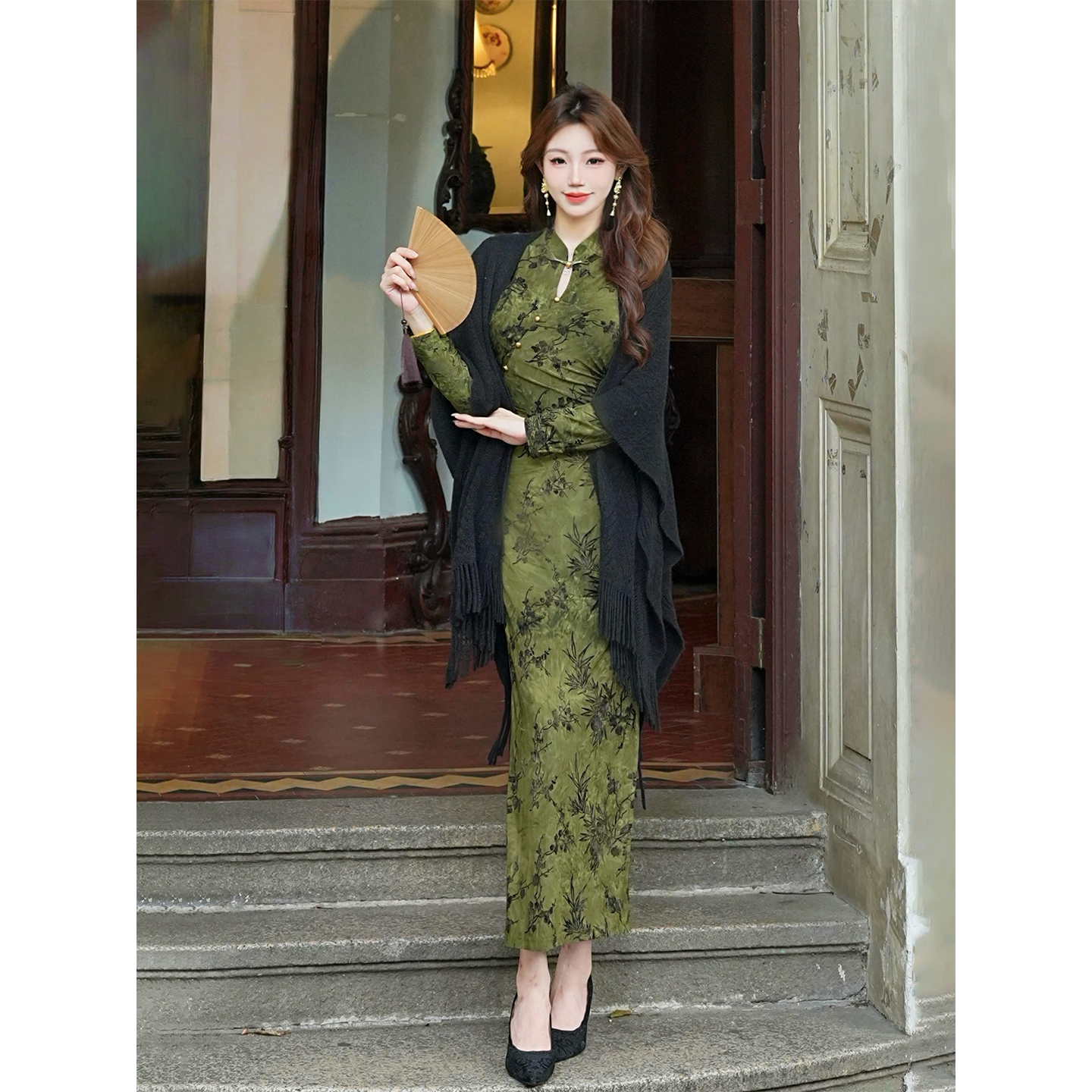 凌茜恣禾【紫玉嫣然】国风新中式优雅大气修身收腰显瘦旗袍连衣裙