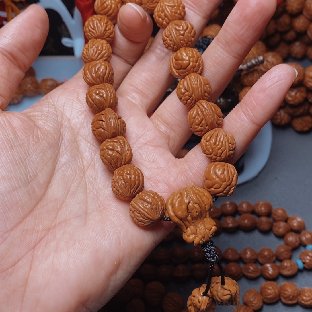 阿***神桃核吊坠桃枭手串1