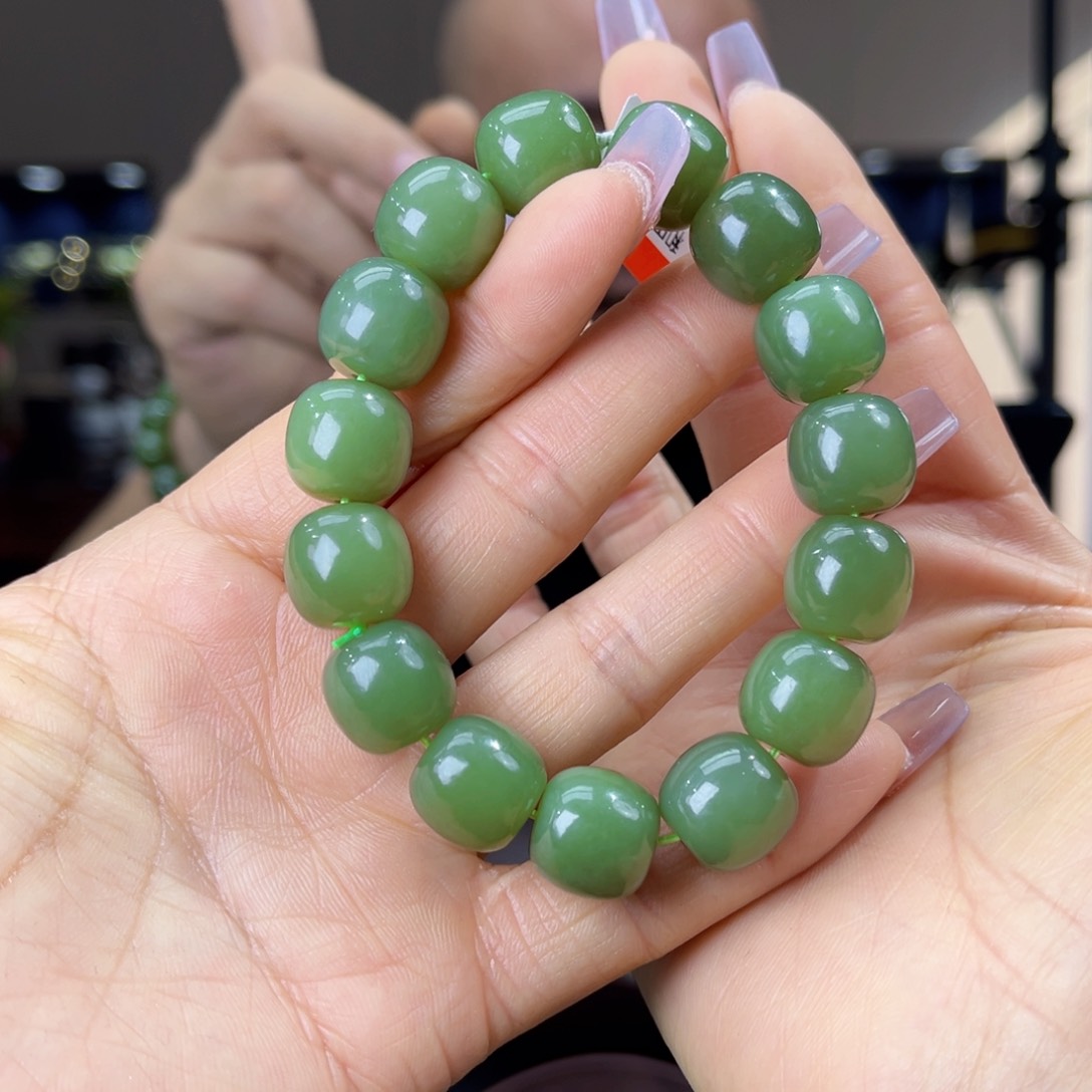 未镶嵌手串和田玉天然和田玉新疆若羌青黄口料14