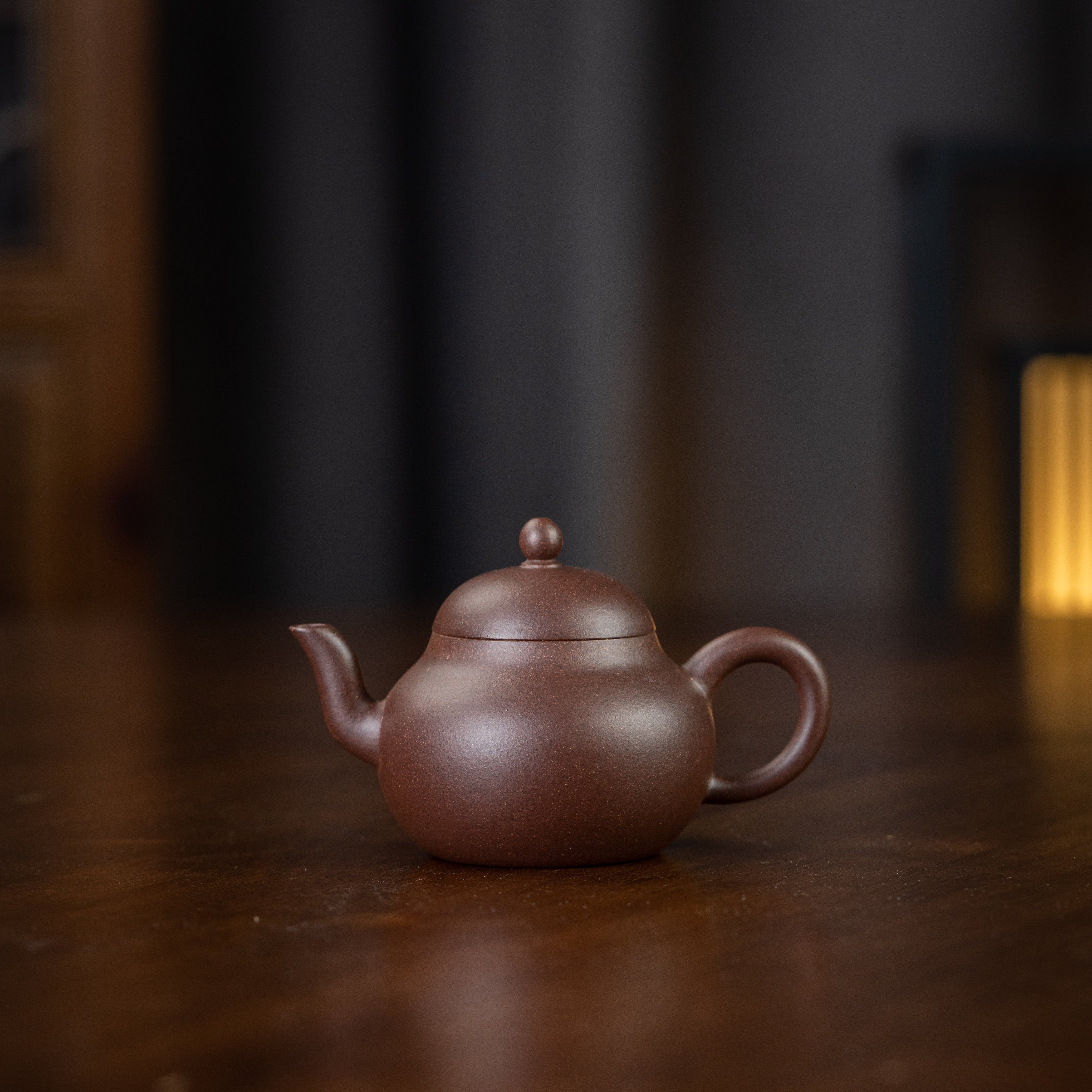 珽珽茶器【百年福记】士衡款梨形 紫泥110cc 家用紫砂壶