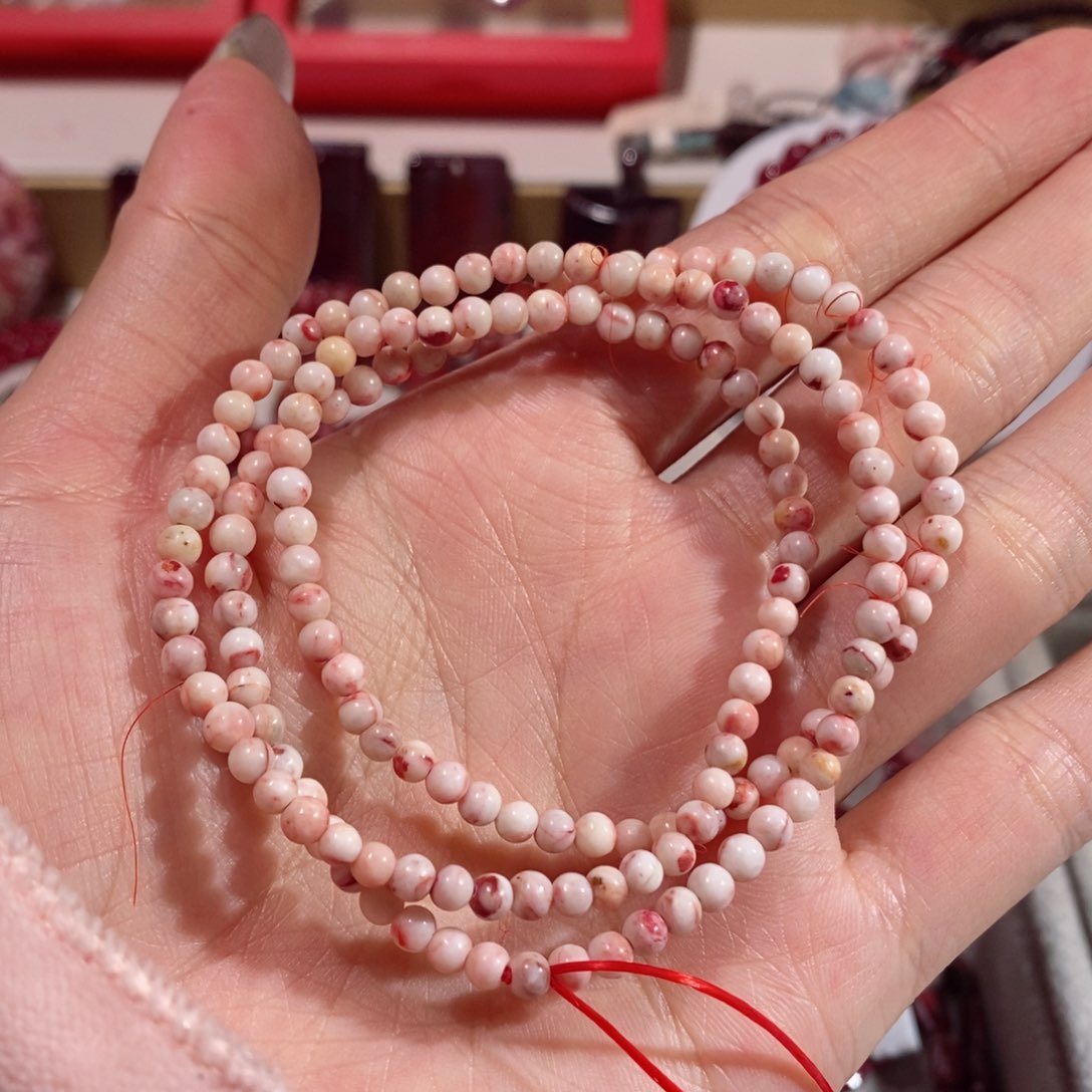 天然辰砂原石小米珠