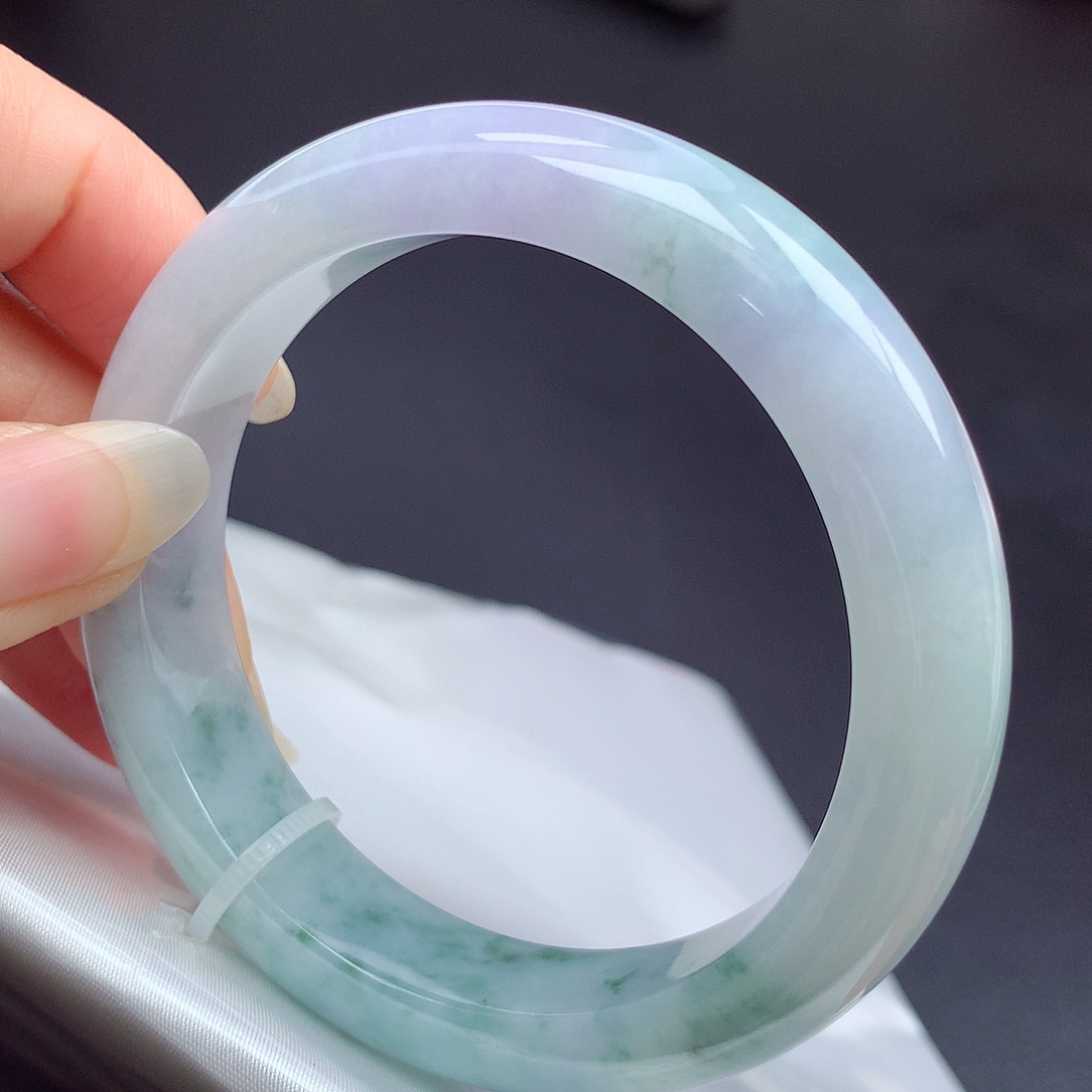 翡翠未镶嵌手镯55圈口