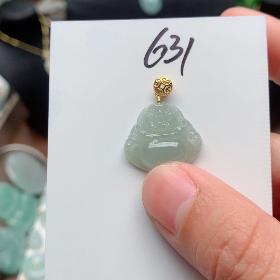 翡翠颈饰银S925镀金镶嵌吊坠