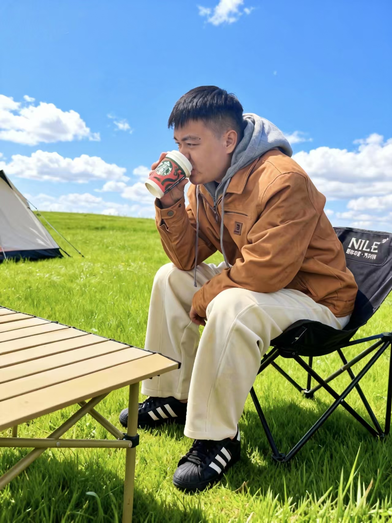 百搭防风休闲拉链式无弹男美式假两件加厚棉衣